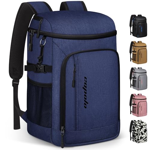Capolo 36/45 Cans Cooler Backpack Insulated Waterproof for Women Men Lunch Backpack Coolers Leak Proof Soft Cooler Bags - color: Blue, size: 36 Cans