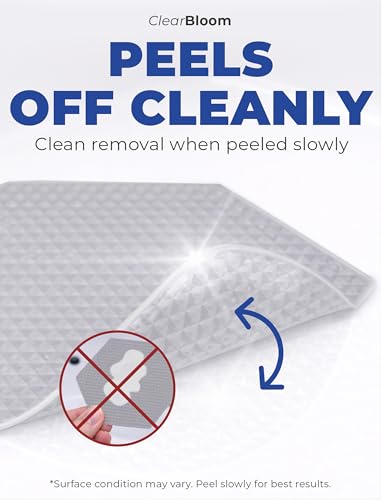 Clear Bloom Anti Slip Shower Stickers 24 PCS, Gray Non-Slip Shower Strips for Adults, Premium Adhesive Bath Tub Stickers - color: Gray, size: Hexagon