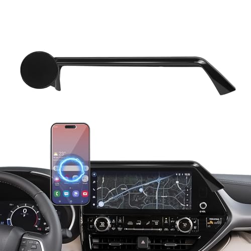 Car Phone Holder for 2020-2022 Toyota Highlander Accessories 12.3-inch Screen Fixed Clip, Magnet Cell Phone Mount Compatible with MagSafe, Hands-Free 360° Rotation Automobile Cradles Not Affect Vent - size: 2020-2022 Toyota Highlander