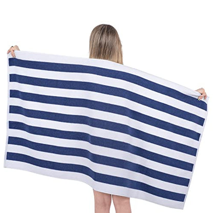 Cotton Paradise, Cabana Stripe Beach Towels 4 Packed, 30x60 inches Extra Large Pool Towels, Soft Absorbent Quick Dry, Blue - Yellow - Mint - Orange - color: Mix Color
