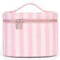 YFGBCX Checkered Makeup Bag Vanity Case with Divider Travel Toiletry Bag Women Cosmetic Bag Makeup Organizer Case - color: Striped-Pink