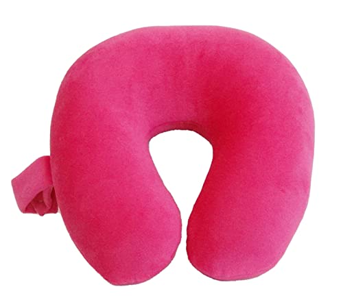 Wolf Essentials Kids Travel Neck Pillow - Cozy Soft Microfiber, Compact Design for Airplane, Car Seat, or Toddler Travel Support – Pink (Pack of 12) - color: Pink, size: Kid (Pack of 12)