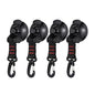 4PCS Heavy Duty Suction Cups with Hooks, Car Camping Tie Down Tarp Accessory, Strong Power Viscous Silicone and Securing Hook, Universal for Car Awning, Boat, Camping Trap (Red) - color: Red