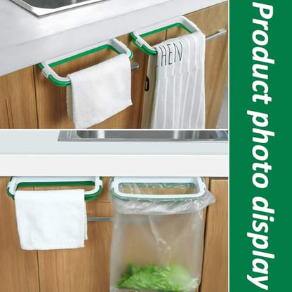VinBee 5 PCS Portable Trash Bag Holder Hanging Trash Garbage Bag Holder Hanging Kitchen Cupboard Door Back Style Stand Trashes Garbage Bags Storage Rack for Kitchen Cupboard