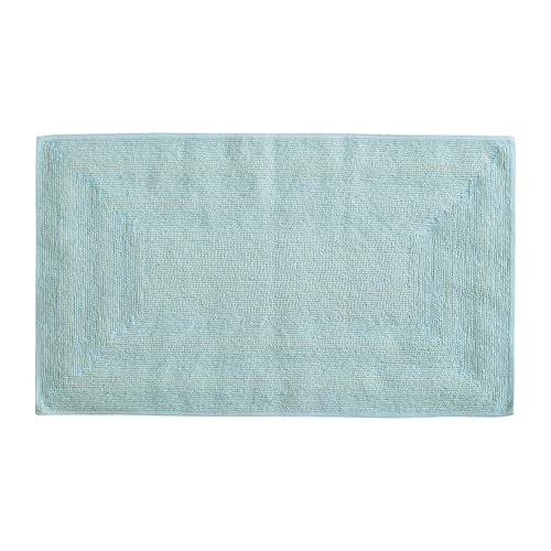 Eddie Bauer - Bathroom Rug, 100% Soft Plush Tufted Cotton Bath Rug, Highly Absorbent, Quick-Dry, and Skid-Resistant Backing (Logan Turquoise, 24" x 40") - color: Turquoise, style: 24" x 40"