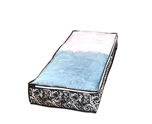 Under Bed Storage Bags, Organizer Storage Containers, 39.4 Lx11.7 Wx5.9 H Inches, Washable Strong with Transparent PVC Window