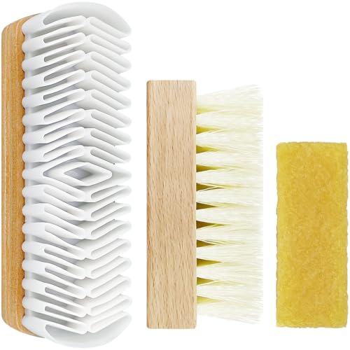 3Pcs Suede Shoe Brush and Eraser Suede Nubuck Cleaning Brush for Shoes - style: 3Pcs Kit