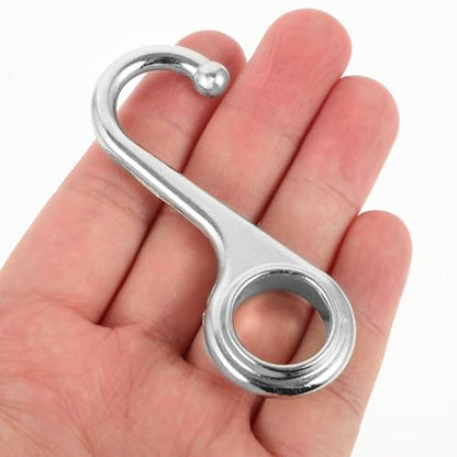 5pcs Multi-Purpose Metal Hooks for Kitchen and Bathroom, Silver Heavy Duty Wall Mount Clothes and Key Hanging Organizer, Space-Saving Home Storage Utility Hooks