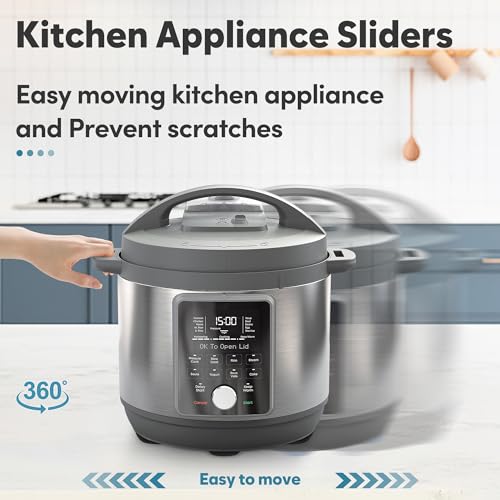 8PCS Appliance Sliders for Kitchen Black,Self-Adhesive Small Kitchen Appliance Slider Hacks Easy to MovIing & Space Saving Must Have Gadgets Mixer Accessories for countertop - size: 8Pcs-19mm-Black