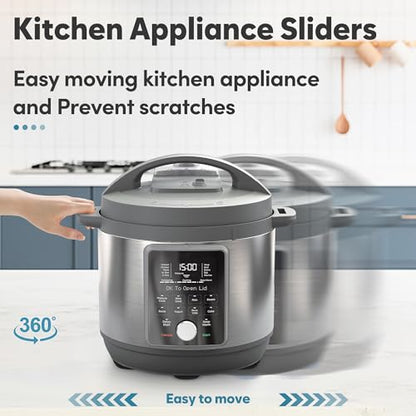 8PCS Appliance Sliders for Kitchen Black,Self-Adhesive Small Kitchen Appliance Slider Hacks Easy to MovIing & Space Saving Must Have Gadgets Mixer Accessories for countertop - size: 8Pcs-19mm-Black