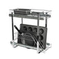 Household Essentials Glidez Multipurpose Chrome-Plated Steel Pull-Out/Slide-Out Dual-Sliding Storage Organizer for Cookware and Bakeware - 2-Tier Design - Fits Standard Size Cabinet or Shelf, Chrome - size: 9" - Extended, style: Dual Slide