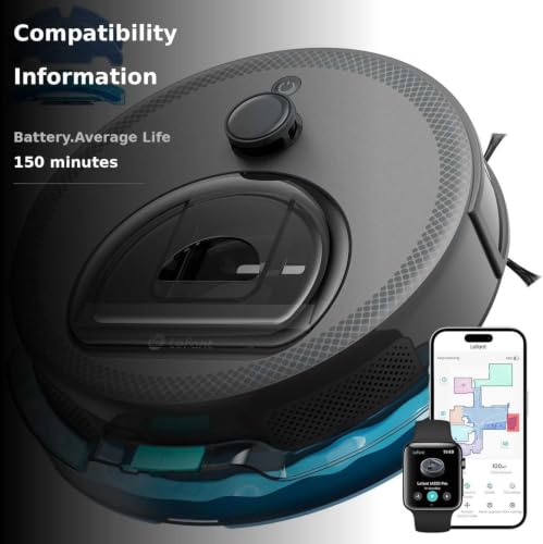 Lefant LiDAR Robot Vacuum and Mop, Smart Mapping and Obstacle Avoidance, Tangle-Free Pet Hair, 2.4G/5G WiFi App Control, Slim Design for Wider Coverage, Carpet Detection, M330 Pro, Grey - color: Gray
