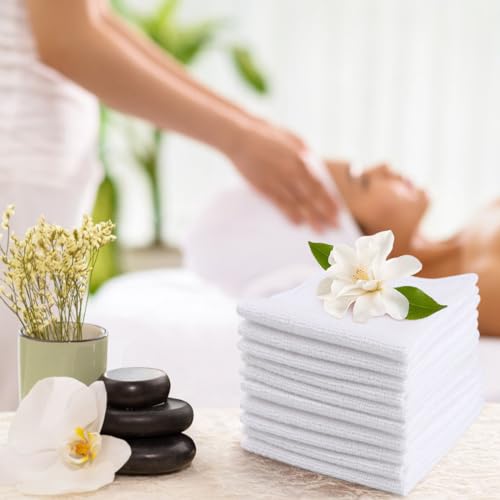 UNIMADE Washcloths Bulk - 10 Pack - Face Towels (12" x 12"), Highly Soft Wash Cloths and Hand Towels, Fast Drying Multi-Purpose Microfiber Cleansing Cloths for Bathroom, Hotel, Spa, and Salon - White - color: White, size: 10Pack