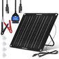 ECO-WORTHY Upgraded OBDII 10W Solar Battery Trickle Charger Maintainer-12V Waterproof Solar Panel Trickle Charger Kit with Portable Stand for Car Truck Boat Mower RV Trailer ATV Marine Battery - size: 10W