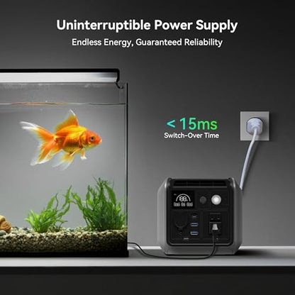 Dabbsson 768Wh Solar Generator with 120W Solar Panel,Portable Power Station,Up to 900W AC Output,1.5X Extended Runtime,Recharge 100% in 1.6 Hrs, 600L Semi-Solid LiFePO4,EPS,100W USB-C,for Camping RV - style: 600L+SP120W Solar Panel