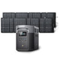 EF ECOFLOW Solar Generator DELTA 2 Max 2048Wh with 2x220W Solar Panel, LFP Battery Portable Power Station, Up to 3400W AC Output, AC + Solar Fast Dual Charging Full Charge in 1 Hr For Camping RV - style: DELTA 2 Max+2*220W Solar Panel