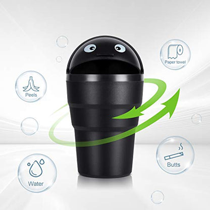 trasgo for Car Cup Holder Trash Can Small Mini Trash Can Car Office Household Trash Can (Black)
