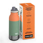 Asobu Dog Barky Bottle – Insulated Stainless Steel Water Bottle with 2 Removable Dog Bowls for Food, Treats & Water – Pet-Friendly Travel Bottle for Hiking, Road Trips & Outdoor Adventures - color: Pastel Green