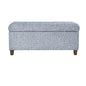 HomePop Ainsley 40" Storage Ottoman Bench - Blue Gray Woven Fabric - color: Blue Gray Woven Fabric