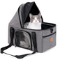 BurgeonNest Top-Expandable Large Cat Carrier, Soft Sided Cat Bag Carrier for Medium Large Pet Up to 15 lbs, Upgraded Small Dog Car Seat, Puppy Travel Bag with Semi-Open Canopy - size: Medium
