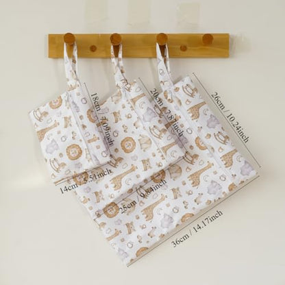 Happy Flute 3 Set Wet Bag Storage Bag Zipper Waterproof Washable | Travel Bags, Beach, Pool, Gym Bag for Cloth Diaper, Swimsuits & Wet Clothes(EF545) - color: EF545