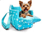 Center Console Dog Car Seat for Small Dogs Under 15lbs,Detachable Washable Booster Pet Car Seat Travel Bed with Storage Pockets and Seat Belt(Blue) - color: Blue