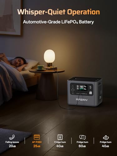 AFERIY P280 Portable Power Station 2800W with 200W Bifacial Solar Panel | UPS 2048Wh LiFePO4 Battery,Expandable to 10kWh,1800W AC Charging Less 38 mins,for Home Use,Camping,and RVs - color: 2800W Power Station-D