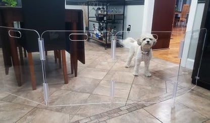 Pet Barrier (4-Panel) | Free-Standing Pet Gate | Foldable | Protect Your Indoor Living Spaces, Decorations, and Important Items from Pets | Made in The USA - size: 4-Panel