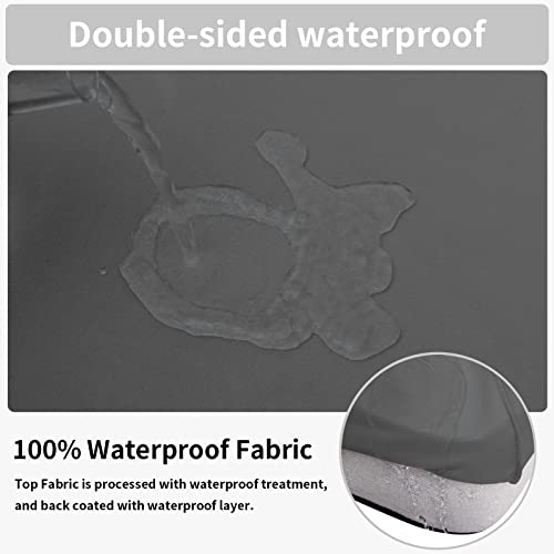 Easy-Going 100% Waterproof 3 Pieces Couch Cushion Covers for Sectional Sofa Left/Right L Shape Chaise Lounge Sofa Seat slipcover Anti-Slip Sofa Cover (2 Seater + 1 Chaise, Gray - color: Grey, size: 2 Seater + 1 Chaise
