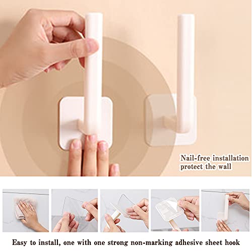 4Pcs Wall Hooks，Multi-Purpose Wall Hangers for Hanging Coats, 3M Heavy Duty Self Adhesive Hooks for Bedroom Bathroom Kitchen Office Hanging