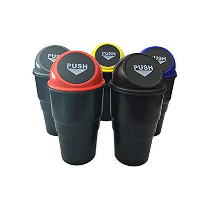 Mini Auto Car Garbage Can Automotive Vehicle Rubbish Bins, Small Trash Can Cup Holder for Bedroom Office Desk Home (Black 1 Pack) - color: Black