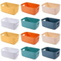 OWill 12 PCS Plastic Storage Bins and Baskets for Efficient Home Classroom Organization Small Containers in Multicolour for Kitchen, Cupboard box, and Bathroom Organizer on Shelves and Tubs - size: 12Pcs Small