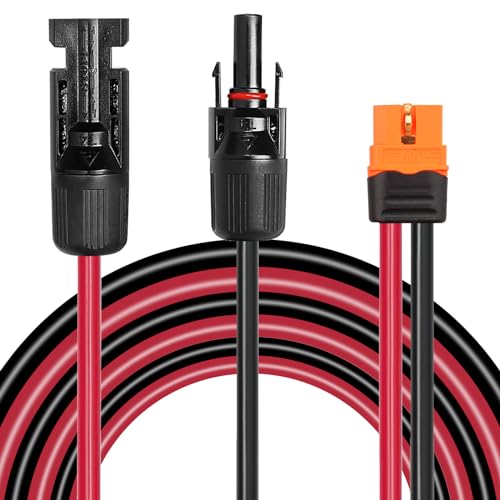 MOOKEERF Solar to XT60i Cable - 8FT Solar Panel Adapter Connector XT60i-F Extension for Portable Power Station - size: 8FT
