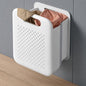 Goderewild Collapsible Laundry Basket, Space-Saving Wall-Mounted Hamper, Detachable Hanging Organizer for Home, Dorms, RVs, Measures 11.8" x 8" x 14.7" In (White) - size: S