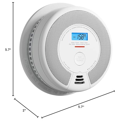 X-Sense Smoke Detector Carbon Monoxide Detector Combo, SC07, 1-Pack | 10-Year Sealed Battery (Not Hardwired), 2-in-1 Smoke & CO Detection, LCD Display, UL 217 & UL 2034 Certified - size: 1-Pack