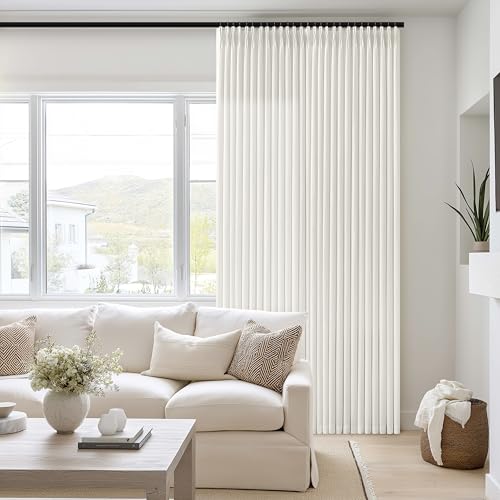 Pinch Pleated Curtains 120 Inches Long for Living Room Dining 2 Panels Neutral Farmhouse Thick Linen Textured Natural Ivory Cream Pleated Drapes Hooks Back Tab Extra Long 120 Inch Bedroom Curtain - color: Natural, size: 40"W x 120"L (Pack of 2)