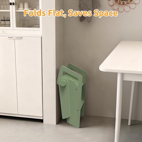 Wooden 2 Step Stool for Toddler Kids Bathroom Foldable 2-Step for Toilet Potty Training, Child Stepping Stool for Kitchen Nursery Bedroom Green - color: Green