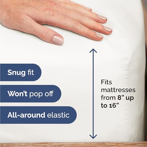 Cal King 6 Piece Sheet Set - Comfy Breathable & Cooling - Soft Hotel Luxury Bedding Set with 8-16 Inch Deep Pockets - 1 Flat & 1 Fitted Sheet & 4 Pillowcases - Wrinkle Free & Easy Care - Antique White - color: 02 - Antique White, size: California King