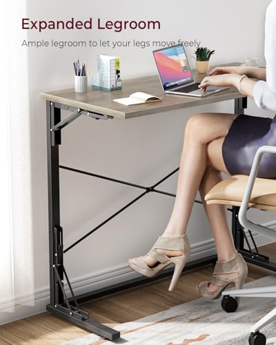 Vantic 31.5" Folding Desk, Foldable TV Tray Table for Eating on Couch, Extra Large TV Dinner Trays, Portable Fold Computer Writing Desk Table for Home Office, Greige - color: Greige
