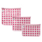 Tiny Twinkle Diaper Bag Organizing Pouches|3 Pack Mess-Proof Clear Front Travel Organizer Bags&TSA Approved Toiletry Bag Set for Baby and Mom Essentials - color: Raspberry Gingham