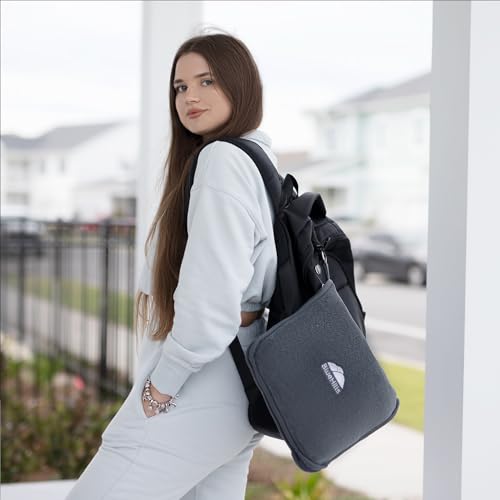 BlueHills Premium Soft Travel Blanket Pillow Airplane Flight Blanket Throw Bag Pillowcase Compact Large 2 in 1 Combo Warm Traveling Plane Essentials Portable Gifts Lightweight Grey Gray T007 - color: Gray-1pk-t007