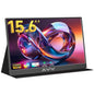 AYY 15.6 Inch Portable Monitor 1080P FHD USB-C HDMI External Display for Laptop Phone MAC PS5 Switch Xbox, Ultra-Slim 100% sRGB Portable Second Screen with Dual Speakers & Smart Cover, IPS, Black - size: 15.6 inch, style: 60Hz/IPS/1080P