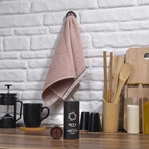 HEFA Towel Holder & Hooks - Kitchen & Bathroom Organization Set, 4 Pack , Gadgets - color: Mahogany Brown, size: 4 Pack