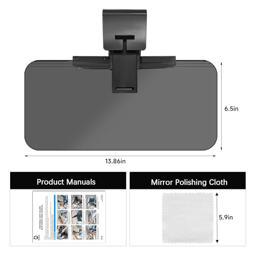 Sun Visor Extender for Cars，Adjustable Car Visor Extender Sun Blocker(UV400) ，Polarized Car Sun Visor，Safe Driving Extension for Glare，Clip on Sun Visors for Cars, Universal (Universal, L) - style: Universal