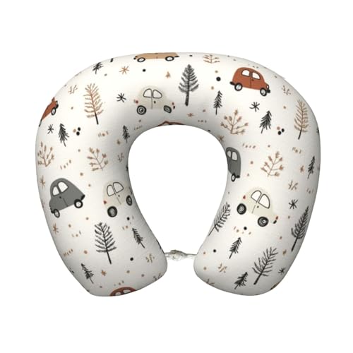 Car Trees Travel Pillow Comfortable Soft Memory Foam Neck Pillow for Travel Airplane Driving Office - color: Color-18