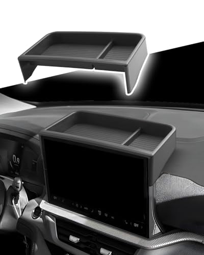 for 2025 2026 Ford Explorer Dashboard Storage Tray – Behind Screen Organizer Box for 13.2-Inch Display – Center Console Dash Mount Accessories for Explorer (Active/ST-Line/Platinum/ST) Models