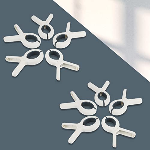 Beach Towel Clips Plastic Clothespins-Heavy Duty Clothes Pins for Beach Chair Pool Chair on Cruise Heavy Laundry Clothespins Windproof Clamps Beach Blankets Clothes Pegs Pack of 6 - color: White+blue