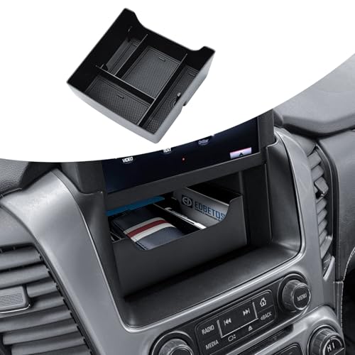 EDBETOS Console Organizer Tray for 2015-2020 GMC Yukon & Chevy Suburban/Tahoe Screen Back Storage Tray, Hidden Dashboard Storage Organizer, Motorized Screen Rear Tray for Sunglasses, Phones, Cards