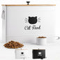 Cat Food Storage Container with Scoop - 15 lb (50 Cup) Capacity Metal Cat Food Container with Airtight Bamboo Lid & Metal Scoop - Airtight Pet Food Storage Containers - 15 lb Treats & Kibble Container - color: White