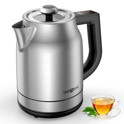 1.7L Electric Glass Kettle with Variable Temperature Control, 1500W Fast Heating Water Boiler, 13 Temperature Presets, Keep Warm Function, Auto Shut-Off Safety Protection, LED Touch Panel, 120V